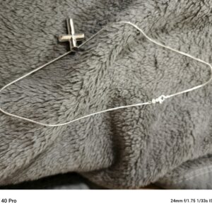 Łańcuszek z krzyżykiem srebro próby 925